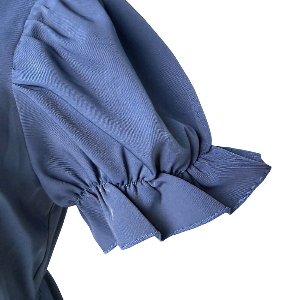 Scarlet Darkness Renaissance Regency Maxi Dress Empire Waist Puff Blue Sleeve S - Picture 7 of 14